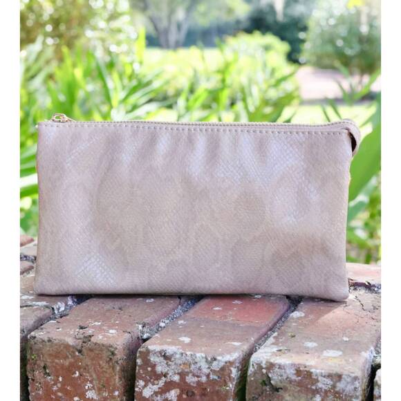 NEW CAROLINE HILL liz crossbody bag in taupe es